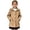 Khaki, variant on Girls Trench Coats Hooded Cute Windproof Wool Blend Peacoats Kid Girls Winter Jackets (Light Gray)