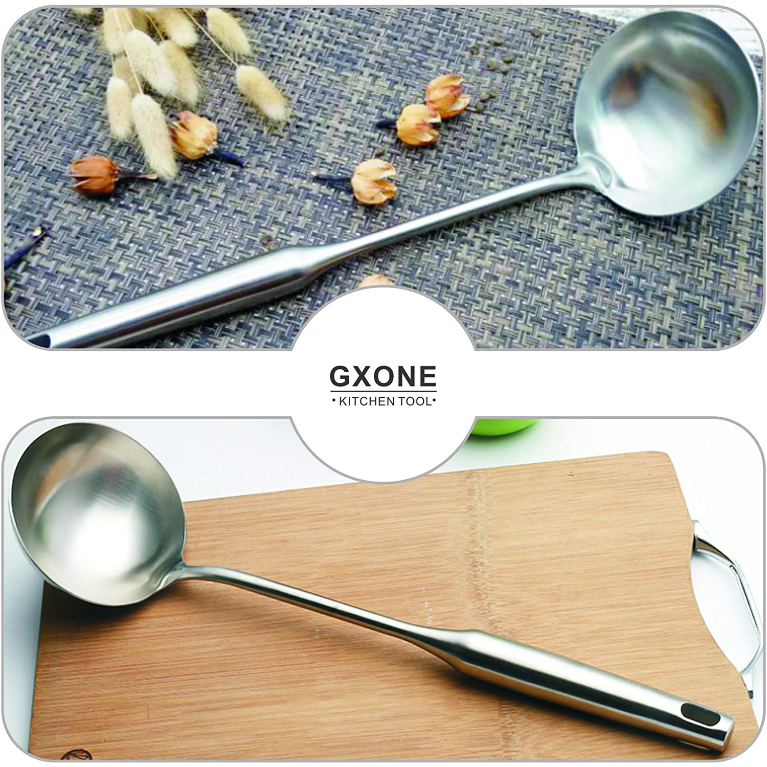  WISELADY Stainless Steel Square Head Spoon,304 Soup