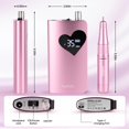 thumbnail image 4 of Taladro de uñas Lavinda Professional 35000 RPM inalámbrico, color rosa, 4 of 8