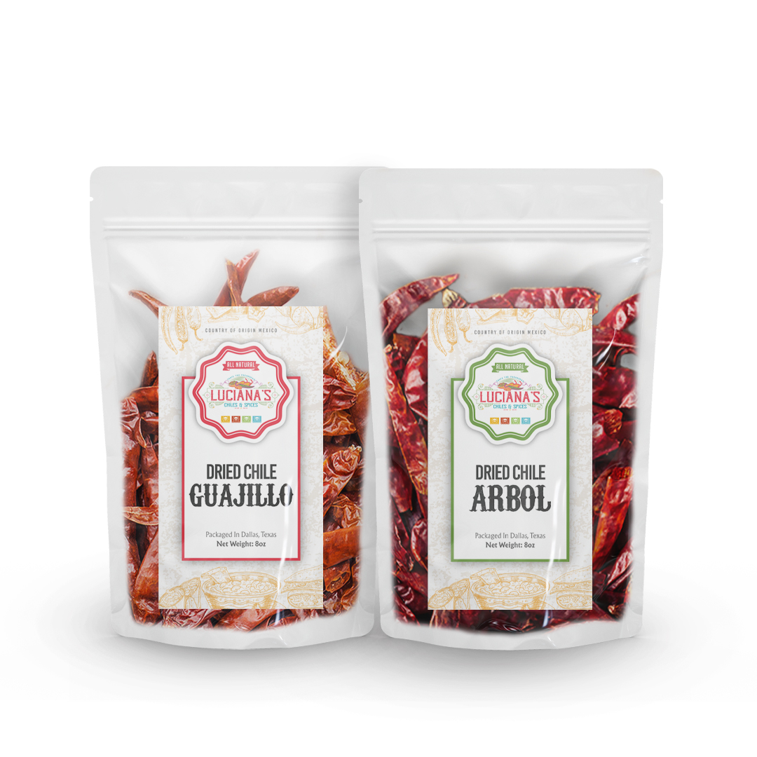 8 oz pack of dried whole Mexican Chile de Arbol peppers with a similar