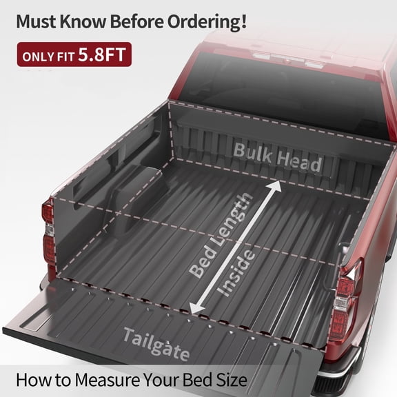 5.8FT Tri-Fold Tonneau Cover Fit For 2007 2013 Silverado Sierra 1500 Crew Cab