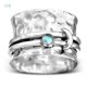 thumbnail image 1 of Women's Zirconia Swivel Ring with Moon Design Vintage Style for Gift Giving, 1 of 4