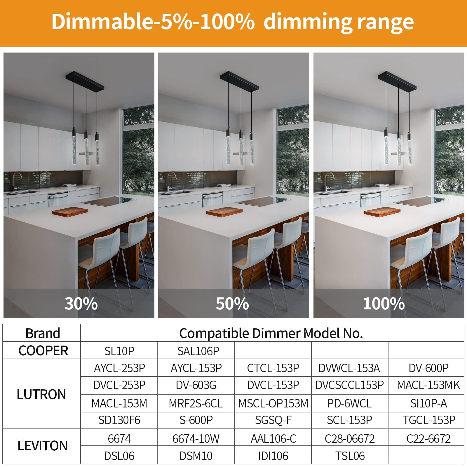 ZHLWIN 3-Light Pendant Lights Kitchen Island Lighting Modern Light Fixture Kitchen Island Pendant Light Dimmable LED Black Mini Pendant Lighting Dinning Room Living Room Kitchen, Black