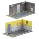 thumbnail image 1 of 2 piezas 1:24 Modelo de coche Diorama Estacionamiento Exhibición Fondo Coche Garaje Escena DIY AmarilloParedGrisPared, 1 of 9