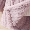 thumbnail image 7 of hoksml Girls Fuzzy Fleece Jacket Casual Button Down Sherpa Overcoat Fashionable Solid Color Winter Warm Plush Hooded Cardigan Long Coats for 3-7 Years, 7 of 7