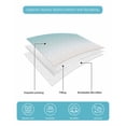 thumbnail image 5 of Teal Beige Ombre Cream Twin Size Down Alternative Comforter,Lightweight Comforter Quilt Bedding Set with Pillow Shams Modern Turquoise Abstract Art Aesthetics Bed Comforter Duvet Insert 68"x86", 5 of 7