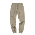 thumbnail image 5 of JUUYY Men's Baggy Pants Lightweight Casual Elastic Waist Drawstring Harem Pants Cotton Loose Fit Beach Yoga Jogger Pants with Pocket Khaki M, 5 of 9
