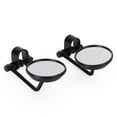 thumbnail image 2 of Universal Cafe Racer Short Stem Black Clamp on 3" Round Mirror 7/8"- 1" Bar, 2 of 8