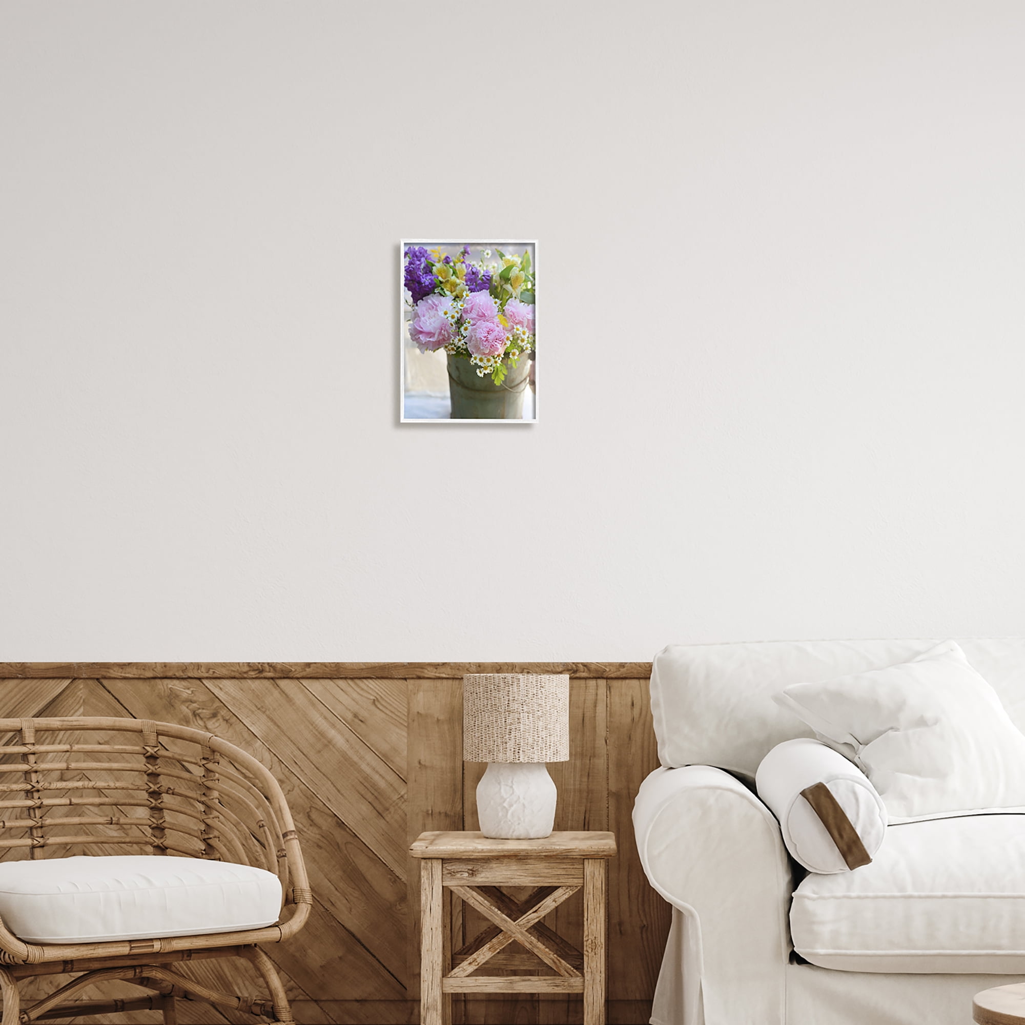 Stupell Industries Farmhouse Spring Blossoms Botanical & Floral Photography White Framed Art Print Wall Art, 11 x 14