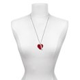 thumbnail image 3 of Delight Jewelry Acrylic 1" Maroon Heart Silvertone Always My Sister Bar Charm Necklace, 23", 3 of 4