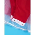 thumbnail image 4 of YONGHS Kids Girls Christmas Mrs Claus Costume Velvet Long Sleeve Ice Skating Dress 4-16, 4 of 7