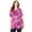 Berry Pink Abstract, variant on Women's Plus Size Easy Fit Short Sleeve V-Neck Tunic