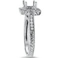 thumbnail image 2 of Pompeii 1/3ct Vintage Princess Cut Engagement Ring Setting 14K White Gold (G/H,I1-I2), 2 of 4