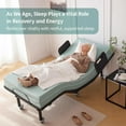 thumbnail image 2 of Twin XL Adjustable Bed Frame with Side Rails for Elderly Adults - Adjustable Bed with Mattress - 6" Convoluted Mattress, Wireless Remote, UnderBed Light, Brake Wheel Legs Zero Gravity Bed, 2 of 8
