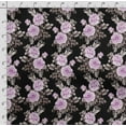 thumbnail image 4 of Soimoi Floral Vintage Print Silk Fabric Decor Sewing Fabric By The Yard 42 Inch WideDecorative Fabric For Shirts Suits Ties Black, 4 of 5