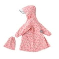 thumbnail image 6 of 2DXuixsh Toddler Jacket Raincoat Children Rain Gear Girl Boy Children Kindergarten School Simple Comes with Storage Bag Reflective Suitable for School Bags Pink Size L, 6 of 6