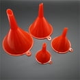 thumbnail image 4 of 4 Pcs Oil Funnel Set Plastic Funnels for Automotive Use Funnels for Kitchen Use Filling Bottles and containers Funnel for Water Bottles, Gas, Car Oil, Lubricants and Fluids, Red, 4 of 4