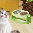 thumbnail image 4 of Comedero para gatos y perros con elevación y inclinación, apto para bigotes, tres alturas Verde, 4 of 6