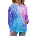 thumbnail image 4 of Colorful Fish Scale Pattern Men's Women New Sweatshirt Hoodie Men's Plus Size Sweatshirt Hooded Sweatshirt 3d Printed Street Men's Cloth, 4 of 6