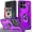Purple, variant on Starshop Motorola G 2025 Case Phone Cover Shockproof Ring Stand Case With Glass Screen - Blue