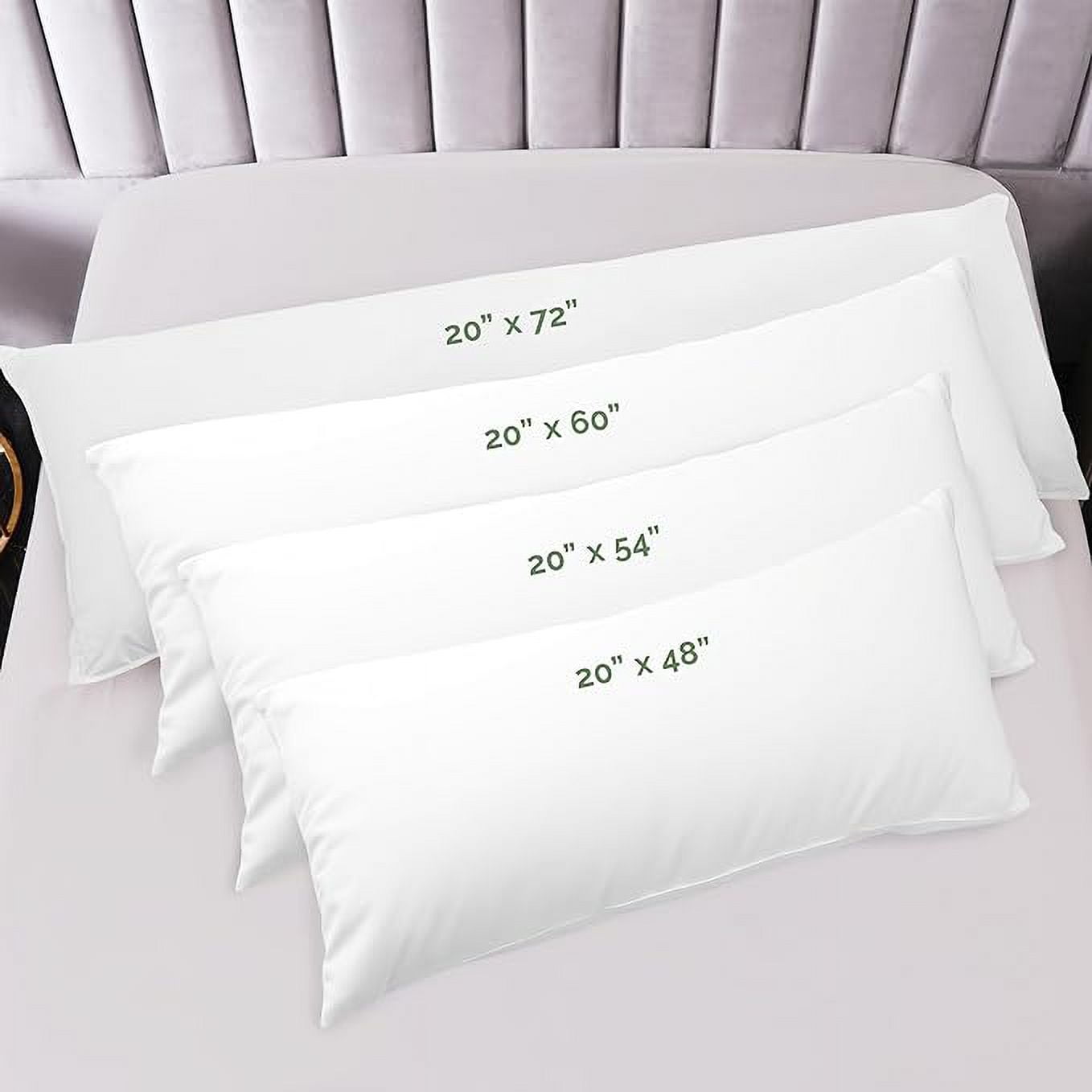Elegant Comfort Full Body Pillow Insert, Poly-Cotton Shell with Siliconized Fiber Filling, Soft and Fluffy for Side Sleepers, 20 x 49