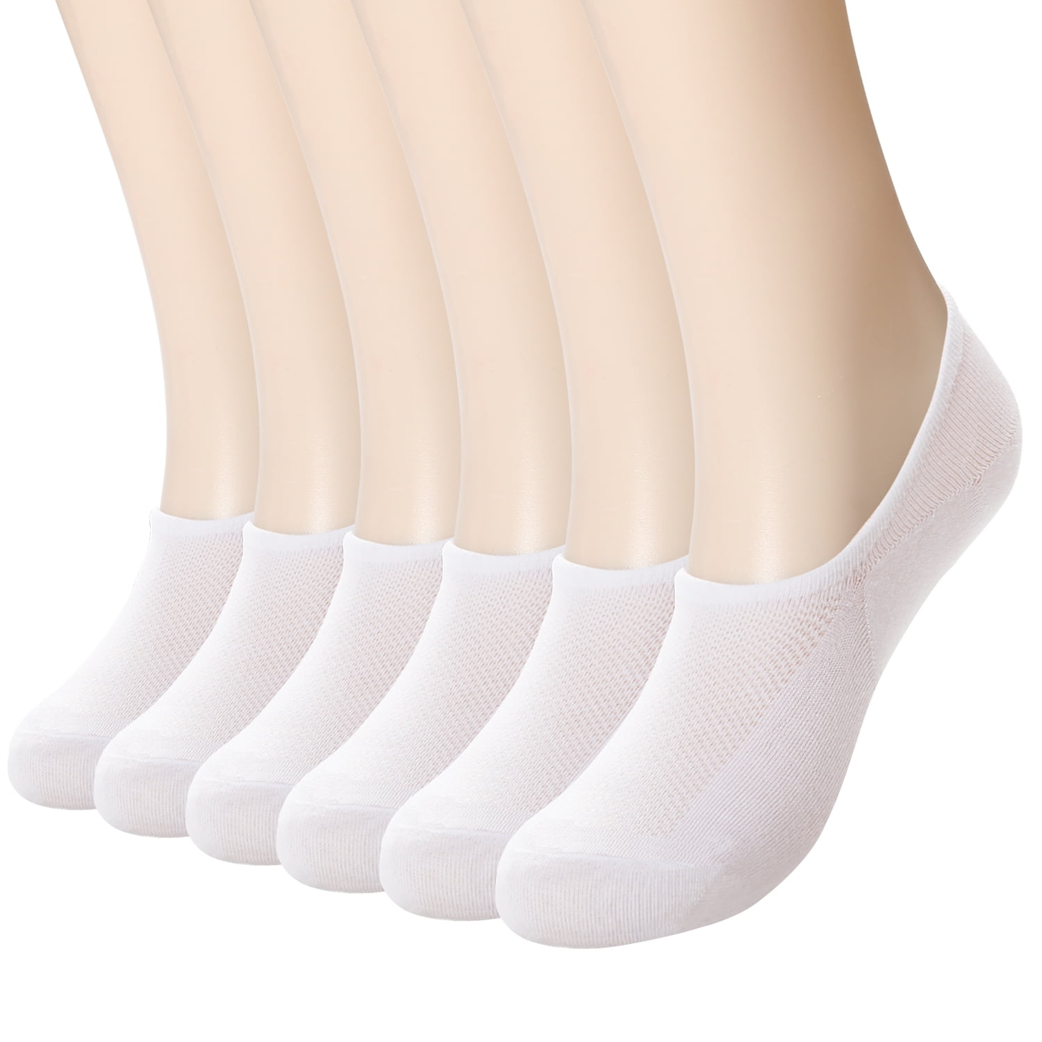 MD 6 Pack Womens No Show Liner Socks 