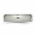 thumbnail image 3 of Titanium Ridged Edge 6mm Polished Band Ring 11.5 Size, 3 of 6