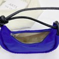 thumbnail image 3 of Bolsa De Hombro Bolso de mano Half Moon Crescent de nailon de color puro para axilas (azul oscuro), 3 of 7