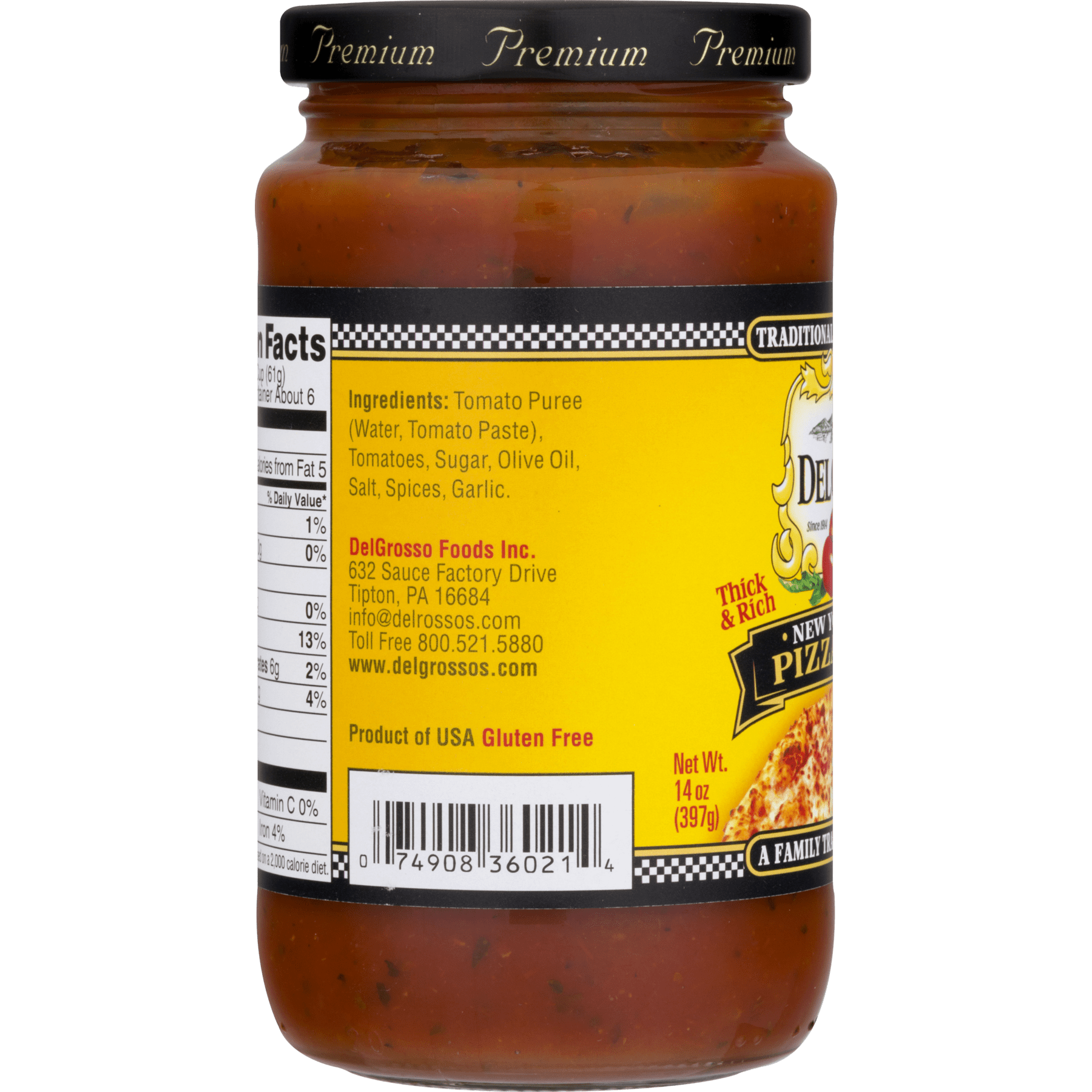 DelGrosso All Natural Pizza Sauce New York Style
