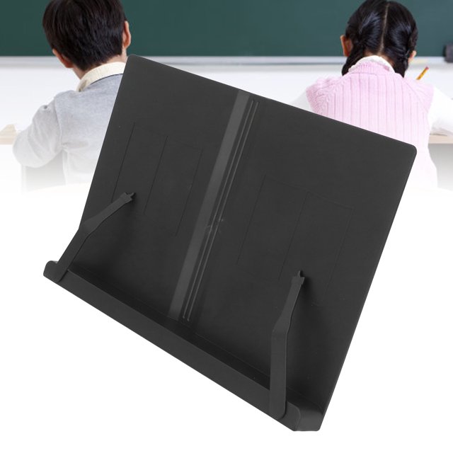 Support de Livre pour Lecture, Support de Livre Réglable Designs Pliables Clips Élastiques, Présentoir Multifonctionnel pour Recettes Livres de Cuisine Magazines Tablettes Ordinateurs Portables, Support de Lecture de Bureau