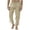 Khaki, variant on Men's Ankle Banded Pants Mens Medieval Ankle Pants Casual Harem Pants Elastic Waist Drawstring Beach Summer Lightweight Trousers Black XL