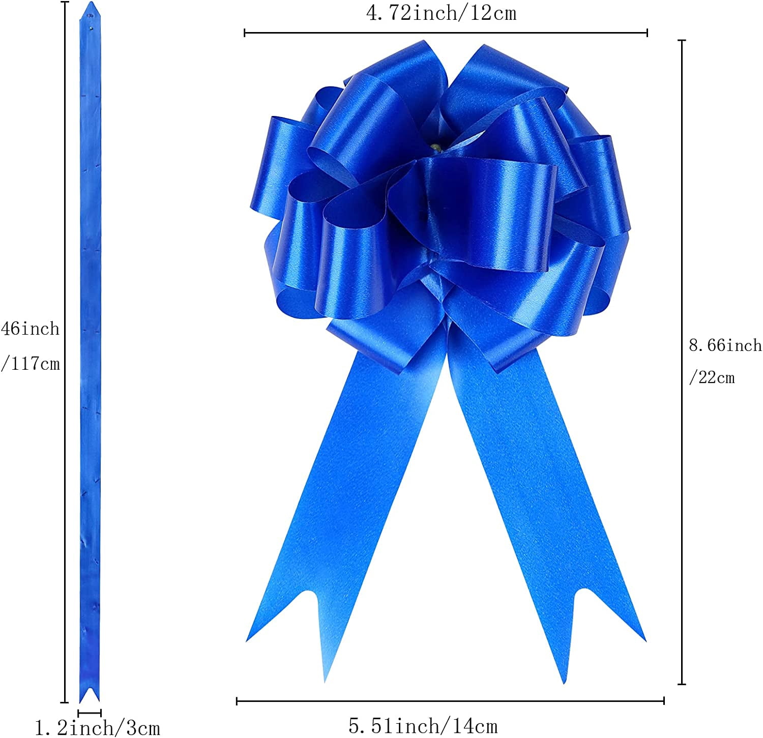 Pull Bows for Gifts Basket Valentine's Day Small Ribbon Wrapping Ribbons and A10-30pcs-Deep Blue