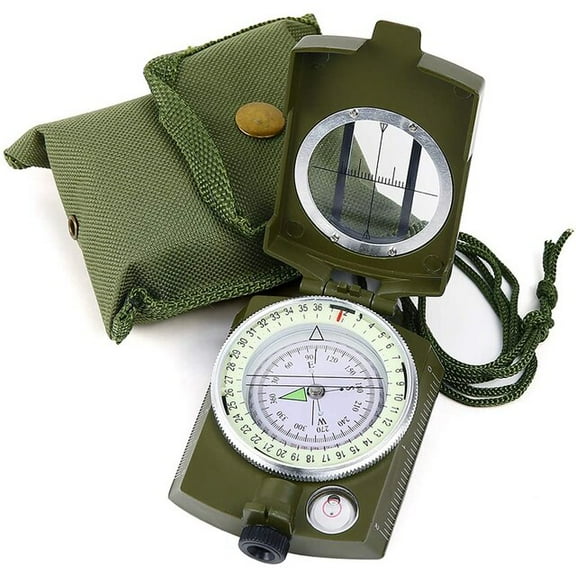 Waterproof High Precision Compass Outdoor Gadget Sports Hiking Mountaineering Professional Military Army Metal Sight (G862)