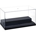 thumbnail image 1 of 2-Tier Acrylic Minifigure Display Cases 7.9x3.9x3.7 Inch Display Case for Minifigure Action Figures Blocks Removable Display Box Cube Showcase for Models Gifts Dustproof Storage - Black, 1 of 6