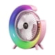 thumbnail image 5 of Mini ventilador de refrigeración con 5 modos de luz, inclinación ajustable de 180 degree, viento fuerte, 3 velocidades rosa, 5 of 9