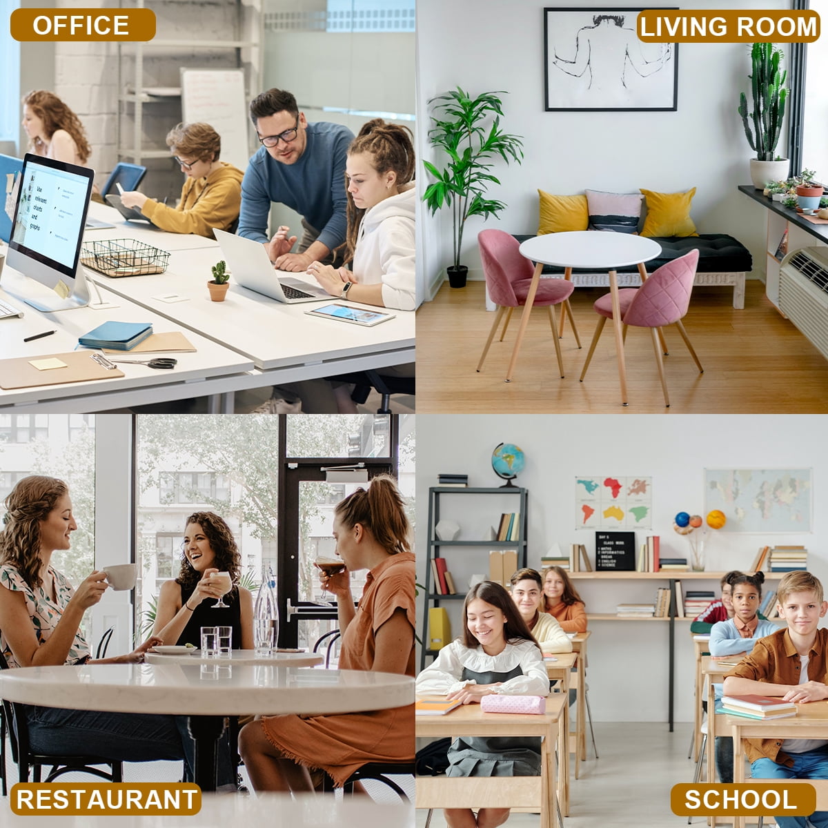 Veliso 55"x 46" Tempered Glass Mat Rectangluar Chair Mat for Hard Floors Heavy-Duty Office Floor Protector, Clear