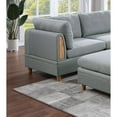 thumbnail image 3 of Miekor Furniture Living Room Furniture 8pc Sectional Sofa Set Light Grey Dorris Fabric Couch 3x Wedges 3x Armless Chair And 2x Ottomans W5U092, 3 of 9