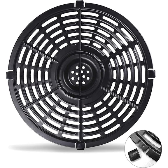 Air Fryer Accessories for TurboFry 3.6 QT Air Fryer, 7.87 inch Round Non-Stick Air Fryer Grill Pan Grill Plate Crisper Plate Tray Rack Replacement Parts for Ultrean 4.2 QT4 QT