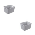 thumbnail image 3 of Toystoory Caja de plástico duradera - Organizador de almacenamiento apilable para habitación o dormitorio Hecho de organizador de dormitorio de gris METRO 2Conjunto, 3 of 6