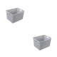 thumbnail image 4 of Caja de plástico duradera Yuarrent Organizador de almacenamiento apilable gris METRO 2Conjunto, 4 of 6