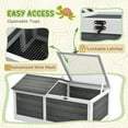 thumbnail image 4 of PawHut Wooden Tortoise Habitat, Tortoise Enclosure Reptile Cage w/ Tray, 4 of 9