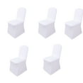 thumbnail image 2 of Blukids 5 Pcs Waterproof Stretch Spandex Folding Chair Covers, Dining Room Chair Slipcovers Protector for Wedding, Banquet, Party, Holidays, Celebration and Decoration,White(5 Pc), 2 of 7