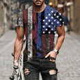 thumbnail image 5 of JLFKNG T Shirts For Man Independence Day Style Striped Star Printed Patriotic Shirts For Men Short Sleeve Crew Neck Breathable Loose Fit Suitable For Outdoor Sports, 5 of 7
