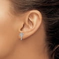 thumbnail image 3 of Solid 14k White Gold Palm Tree Post Earrings - 14mm, 3 of 6