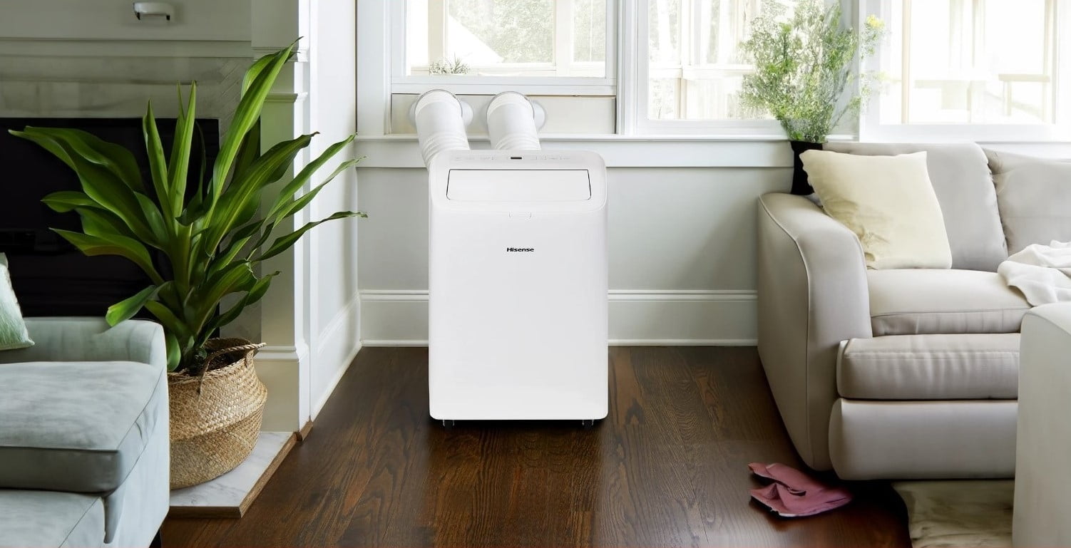 Restored Hisense 8,000 BTU 350 Sq Ft Dual Hose Portable Air Conditioner with Inverter and Wi-Fi HAP0825TWD (Refurbished)
