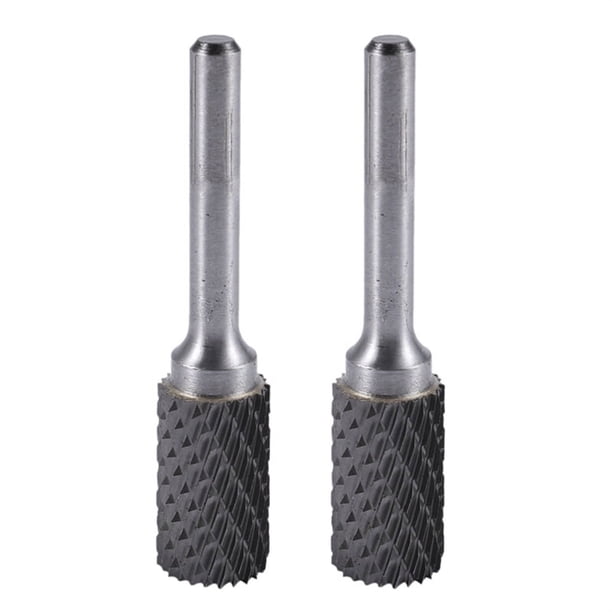 2piezas 14mm x 25mm Broca Lima Giratorio Carburo de Tungsteno Cilindrico de Doble Corte