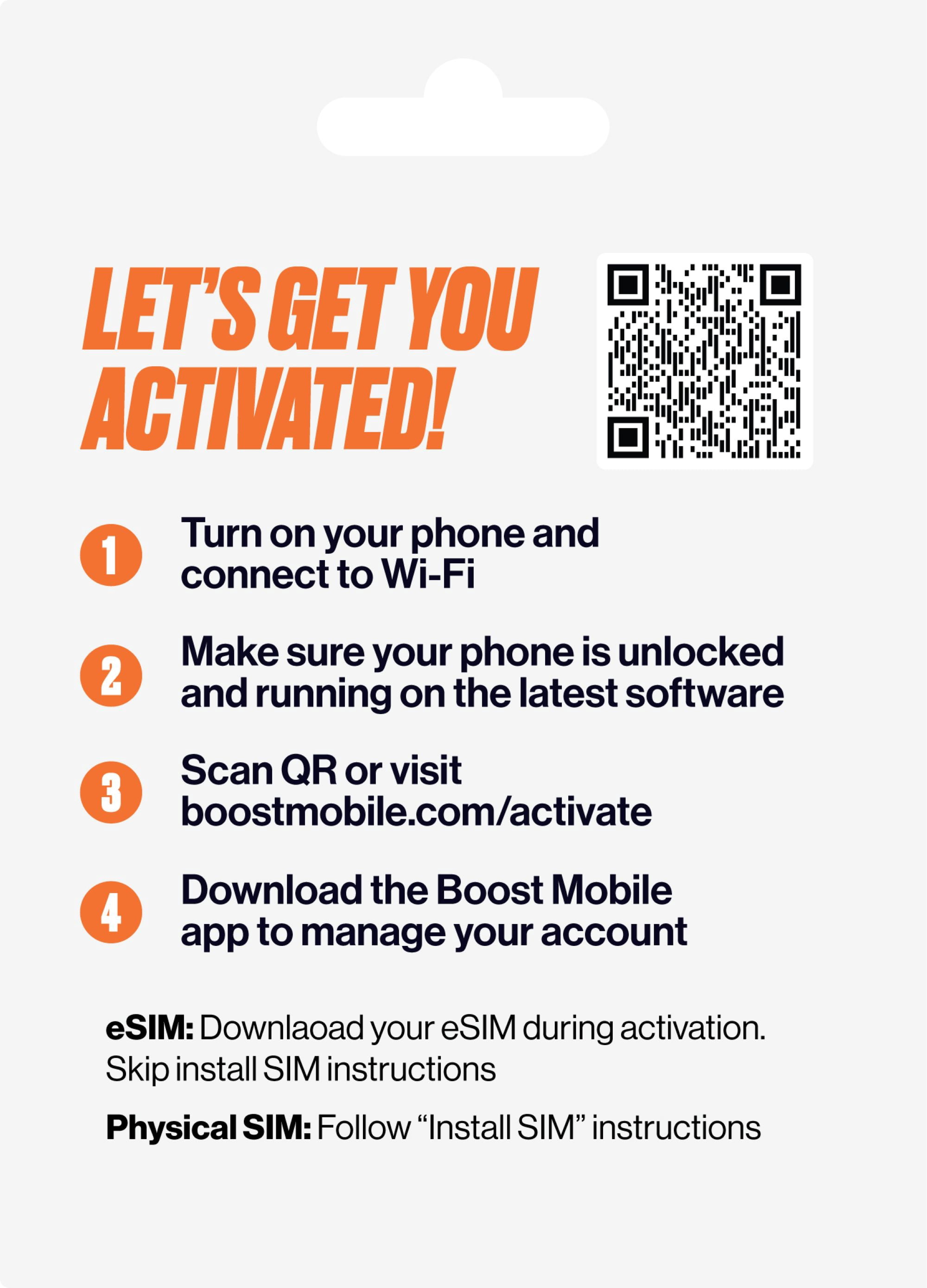 Boost Mobile Starter SIM Card