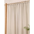 thumbnail image 6 of The Art Box Solid Linen Curtains 36 Inches Long 2 Pack, Textured Gauze Linen Curtain Drapes Tie Top Curtain Panels for Bedroom/Living Room/Sliding Door Farmhouse Decor, 35"w x 36"l in, Stark White, 6 of 9
