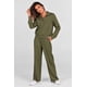 thumbnail image 4 of Conjuntos de salón de manga larga PRETTYGARDEN para mujer, casual, top y pantalones de 2 piezas, sudadera con bolsillos (verde militar, talla mediana), 4 of 8
