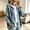 Blue, variant on Women's Leopard Print Hooded Knit Cardigan Long Sleeve Open Front Loose Casual Sweater Coat, 2XL
